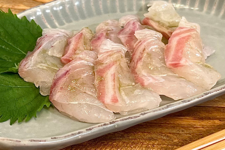 写真：鯛の昆布じめ風
